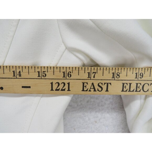 White House Black Market Jacket Womens XS White Ombre Chevron Zip Pockets Lined - Picture 8 of 10